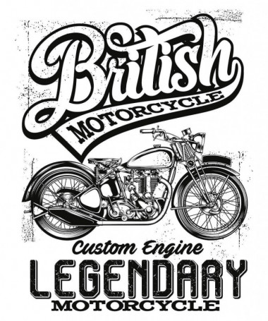 British motorcycle  T-shirt Scollo V