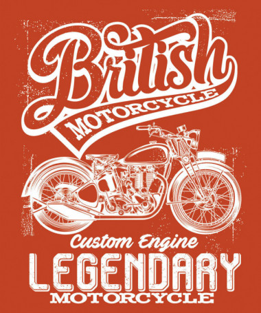 British motorcycle  T-shirt Scollo V