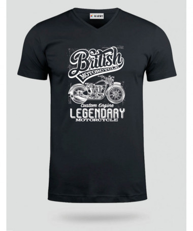 British motorcycle  T-shirt Scollo V