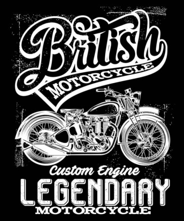British motorcycle  T-shirt Scollo V