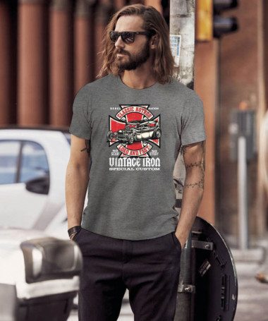 Vintage iron T-shirt Basic Uomo