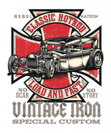 Vintage iron  T-shirt Scollo V