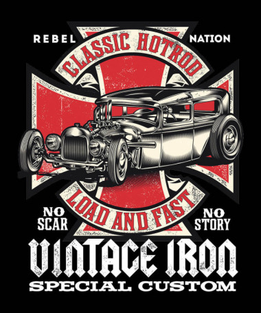 Vintage iron  T-shirt Scollo V