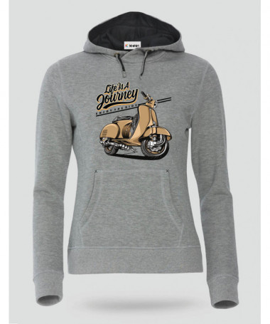 Life is a journey Felpa Premium con cappuccio Donna