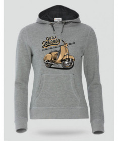 Life is a journey Felpa Premium con cappuccio Donna