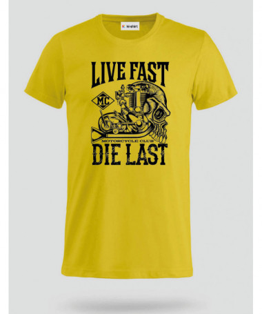 Live fast die last T-shirt Basic Uomo