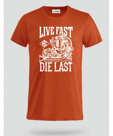 Live fast die last T-shirt Basic Uomo