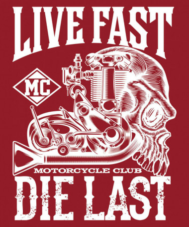 Live fast die last T-shirt Basic Uomo