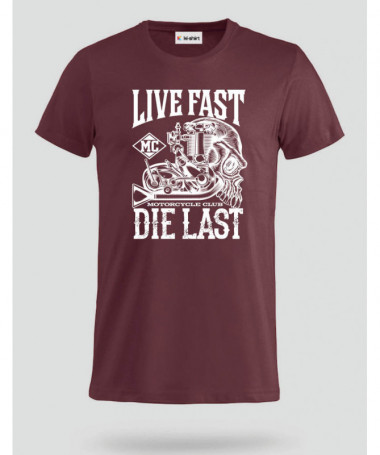 Live fast die last T-shirt Basic Uomo