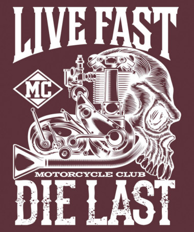 Live fast die last T-shirt Basic Uomo
