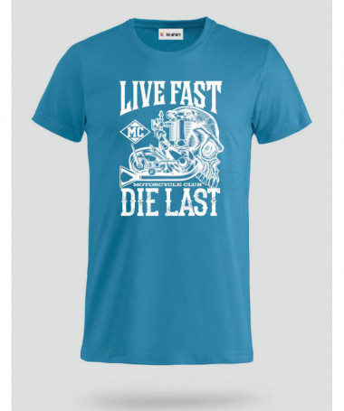 Live fast die last T-shirt Basic Uomo