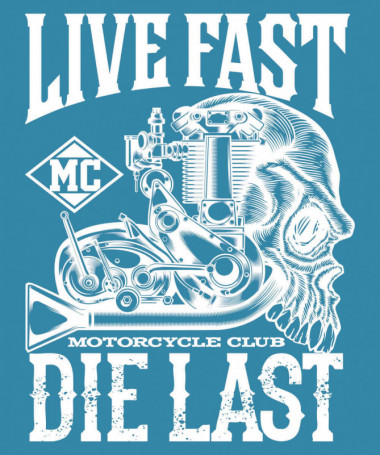Live fast die last T-shirt Basic Uomo