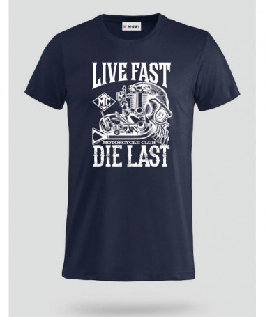 Live fast die last T-shirt Basic Uomo