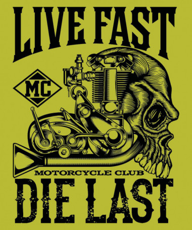 Live fast die last T-shirt Basic Uomo