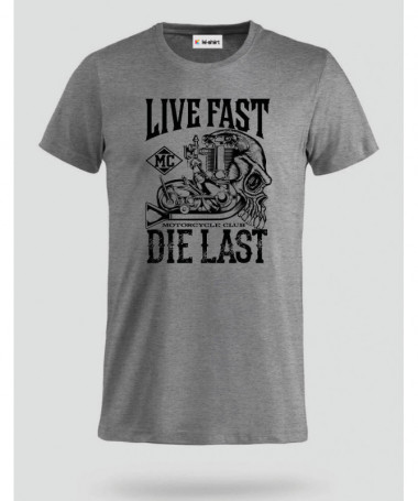Live fast die last T-shirt Basic Uomo