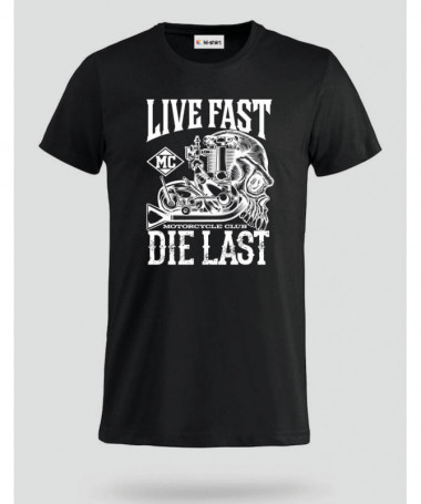 Live fast die last T-shirt Basic Uomo