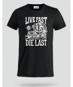 Live fast die last T-shirt Basic Uomo