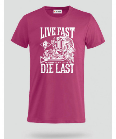 Live fast die last T-shirt Basic Uomo
