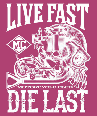 Live fast die last T-shirt Basic Uomo
