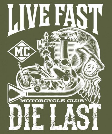 Live fast die last T-shirt Basic Uomo