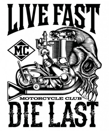 Live fast die last T-shirt Basic Donna