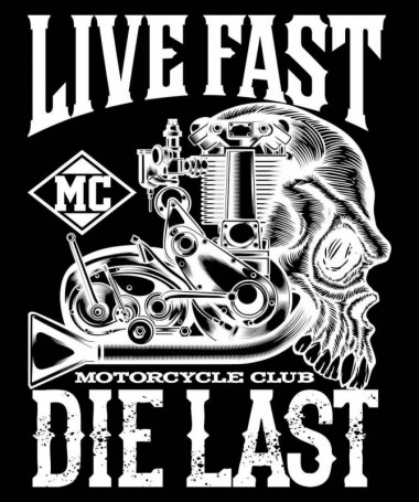 Live fast die last  T-shirt Scollo V