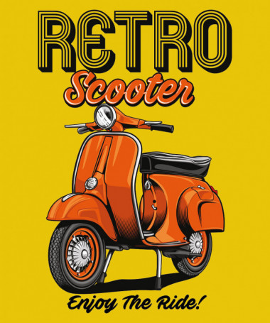 Retro scooter T-shirt Basic Donna