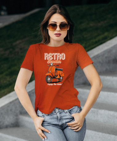 Retro scooter T-shirt Basic Donna