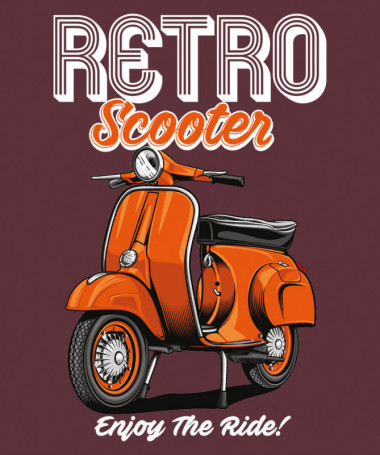 Retro scooter T-shirt Basic Donna