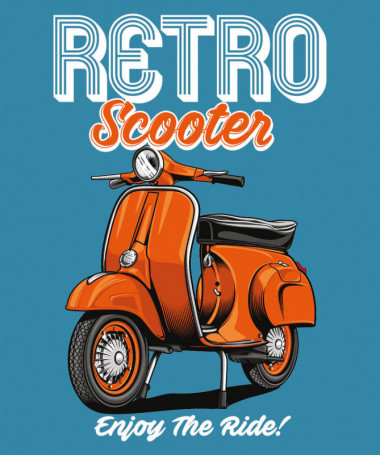 Retro scooter T-shirt Basic Donna