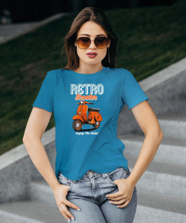 Retro scooter T-shirt Basic Donna