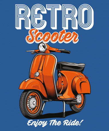 Retro scooter T-shirt Basic Donna