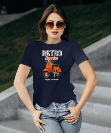 Retro scooter T-shirt Basic Donna