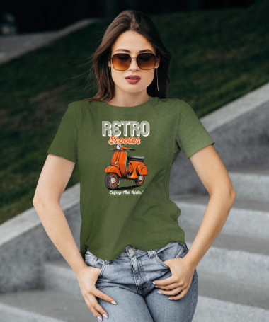 Retro scooter T-shirt Basic Donna