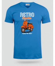 Retro scooter  T-shirt Scollo V