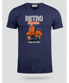 Retro scooter  T-shirt Scollo V