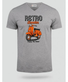 Retro scooter  T-shirt Scollo V