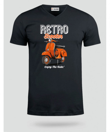 Retro scooter  T-shirt Scollo V