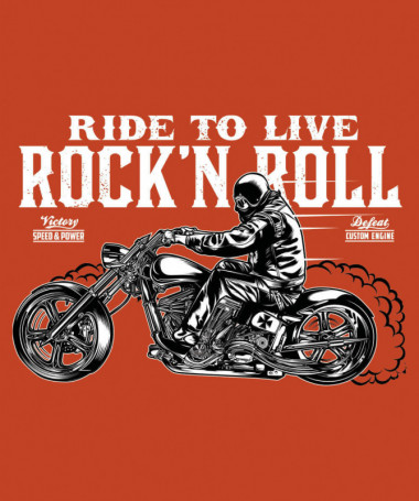 Ride to live rocknroll  T-shirt Scollo V