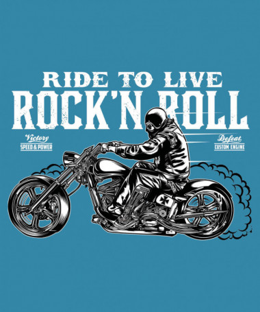 Ride to live rocknroll  T-shirt Scollo V