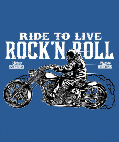 Ride to live rocknroll  T-shirt Scollo V