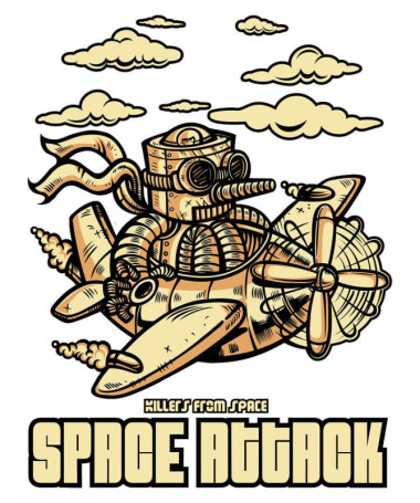 Space attack T-shirt Basic Uomo