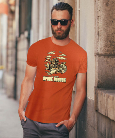 Space attack T-shirt Basic Uomo