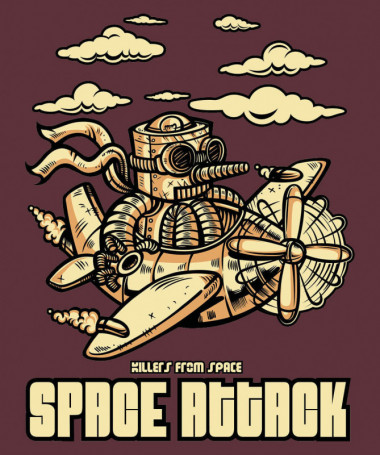 Space attack T-shirt Basic Uomo