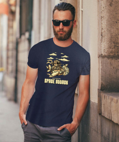 Space attack T-shirt Basic Uomo