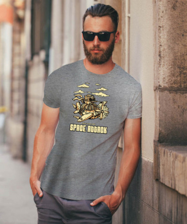 Space attack T-shirt Basic Uomo