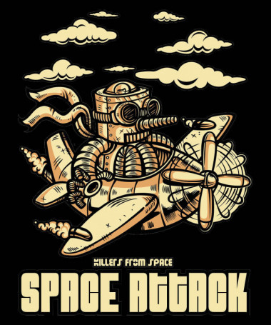 Space attack T-shirt Basic Uomo