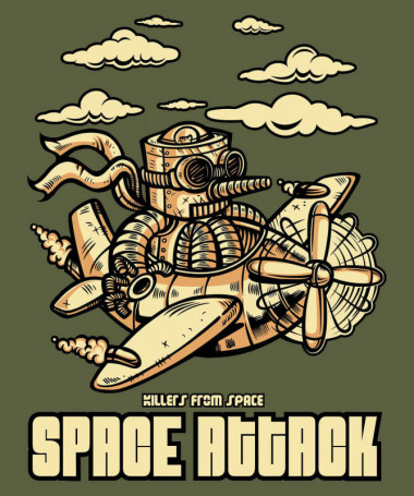Space attack T-shirt Basic Uomo