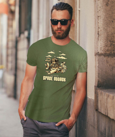 Space attack T-shirt Basic Uomo