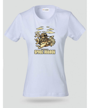 Space attack T-shirt Basic Donna